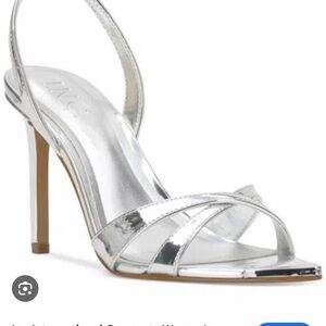 INC International Concepts Women's Metallic Silver Heels
